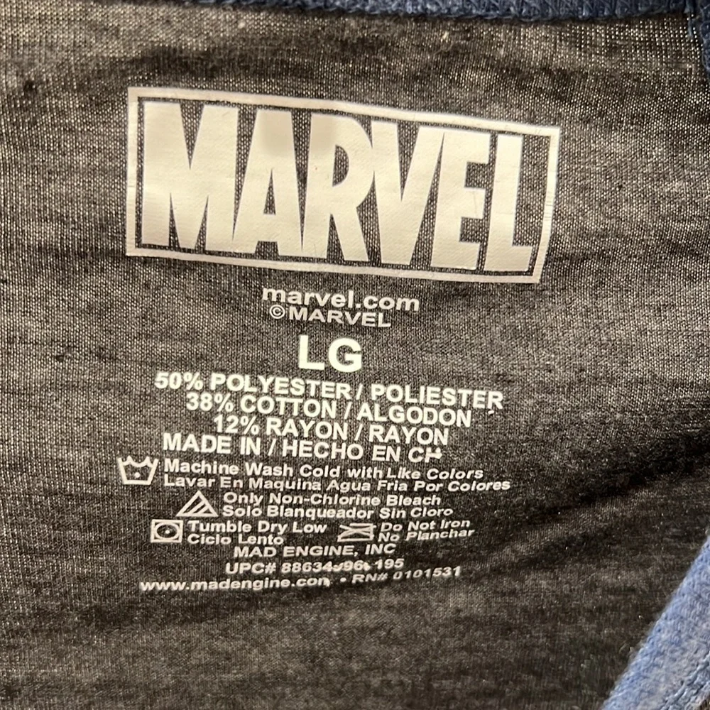 Marvel - 3/4 sleeve baseball tee - size Large - Picture 4 of 5